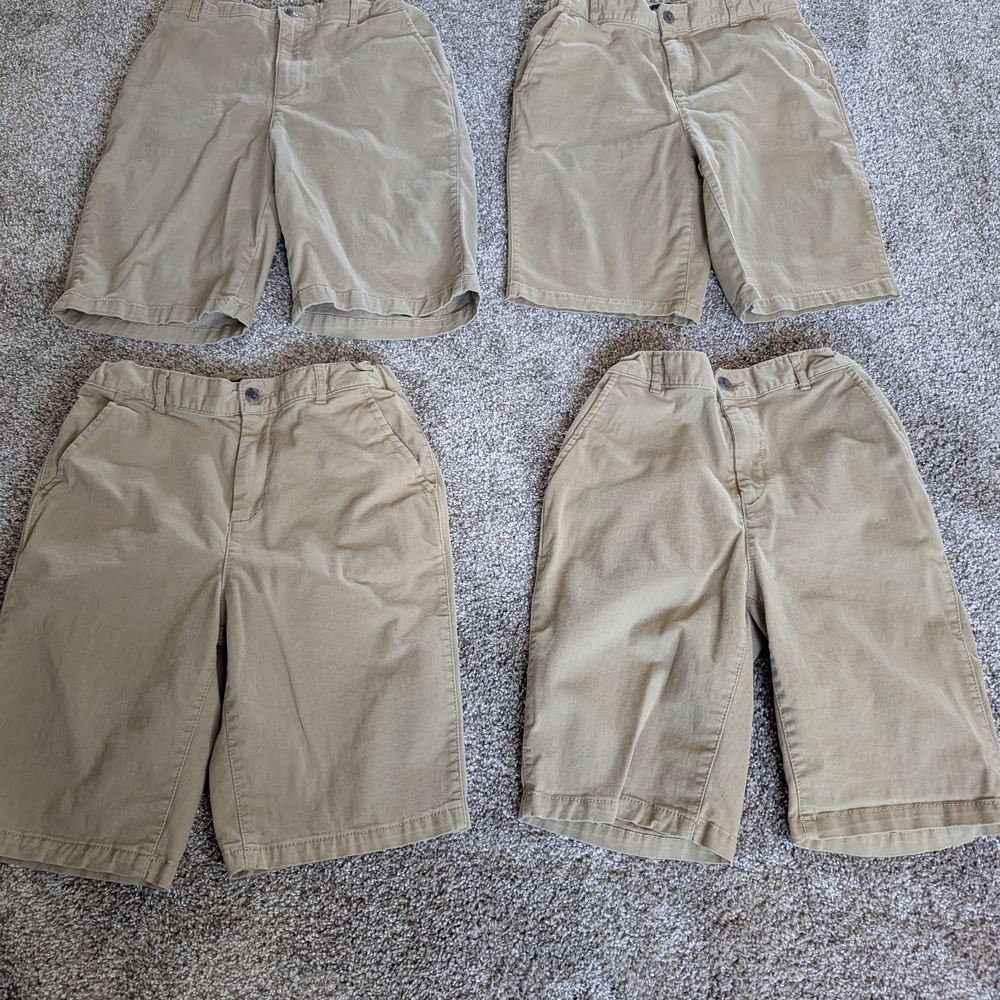 Children's Place Boys Khaki Shorts Size 16 Set Of 4